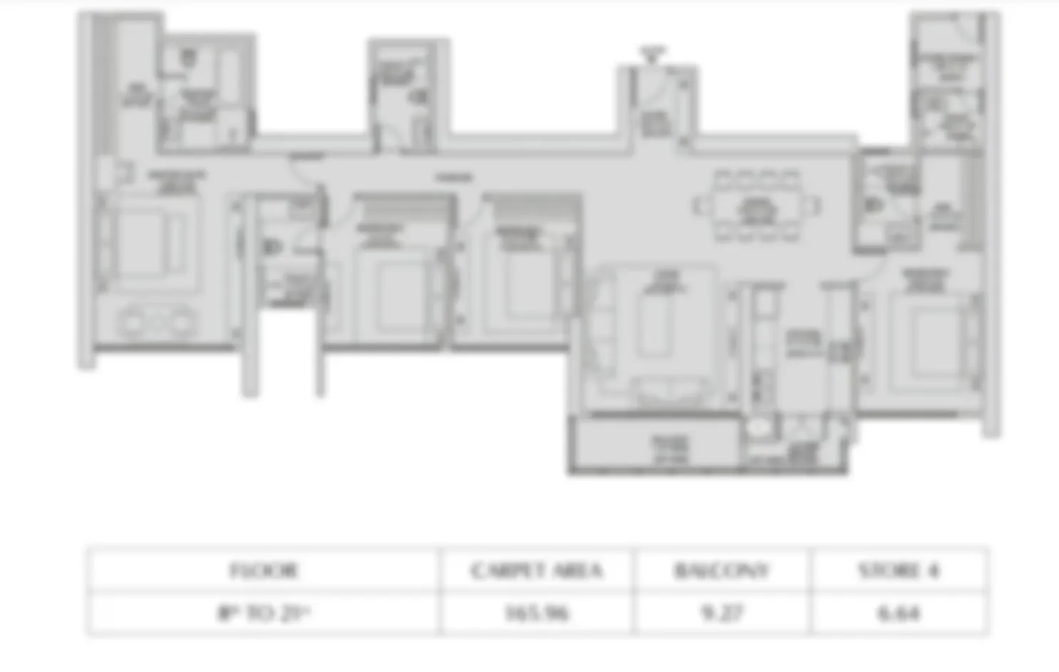 Sattva Panathur 4 BHK Floor Plan Sattva Panathur 4 BHK Floor Plan